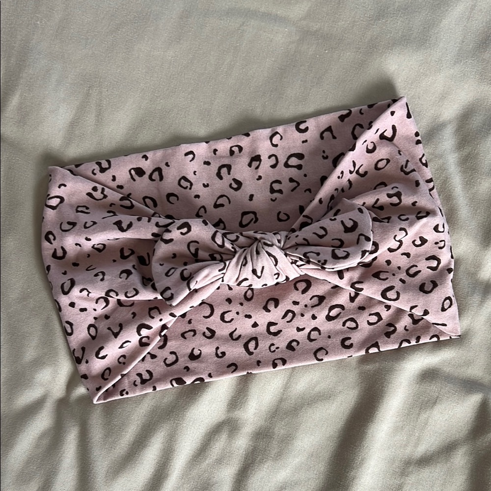 Pink Leopard Print Headband